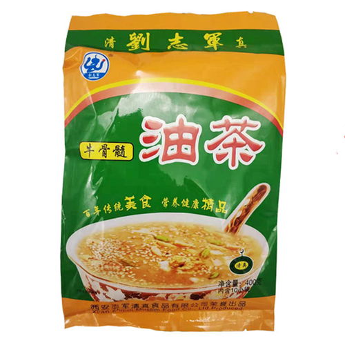 陜西特產(chǎn) 劉志軍清真油茶400g 袋五仁咸牛骨髓兩口味沖飲早餐食品